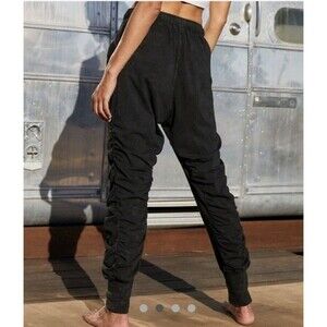FP Movement Free People Women’s Hot Shot Shirred Pants Black Washed ActiveSize M